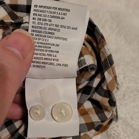 American eagle men's long sleeve button up shirt - Picture 7 of 7